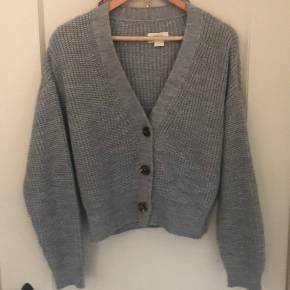 3 for $15 Maeve Sunny gray cropped cardigan